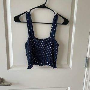 Adorable AE polka dot crop top, size S
